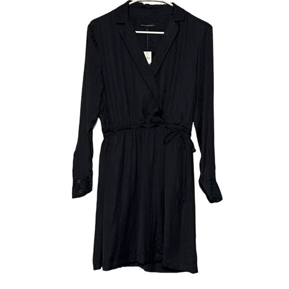Banana Republic Wrap Dress Woman’s 4 Dark Blue Paisley All Over Print NWT - Picture 1 of 11
